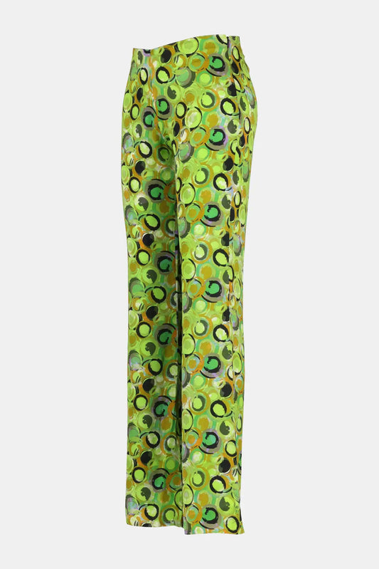Avant Toi Pantalon multicolore évasé en soie - LECLAIREUR