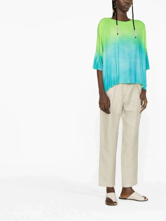 Avant Toi T-shirt à effet dégradé vert et bleu - LECLAIREUR