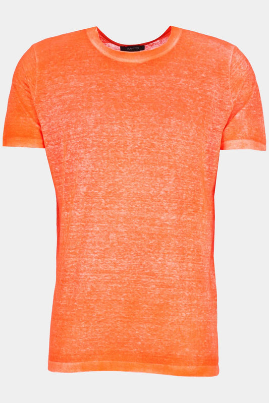 Avant Toi Orange linen T-shirt