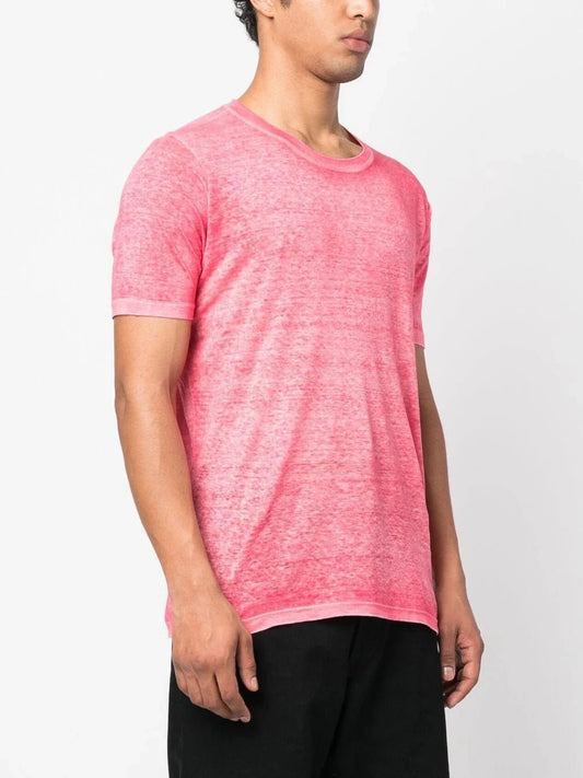 Avant Toi Pink linen T-shirt
