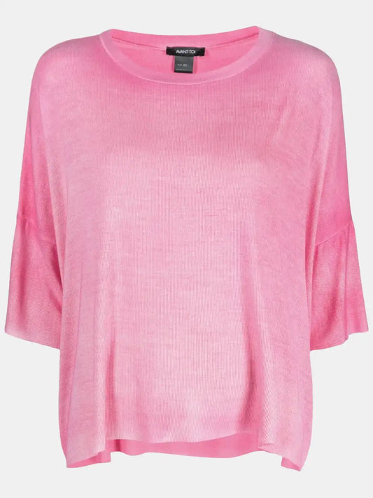 Avant Toi T-shirt oversize rose - LECLAIREUR