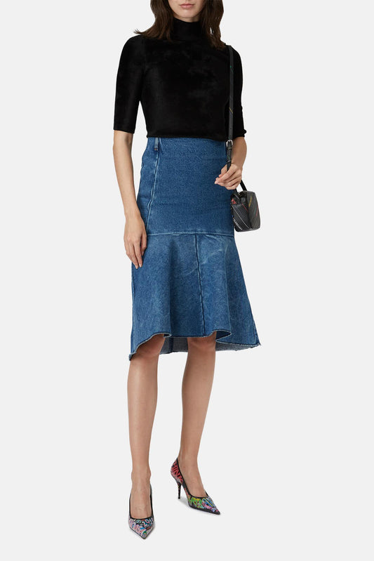 Balenciaga Blue Cotton Skirt