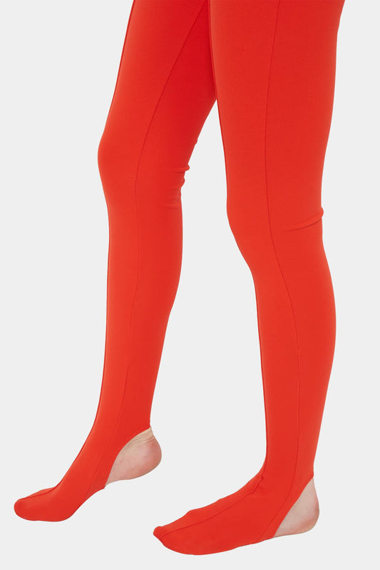 Balenciaga Legging stretch en viscose et polyamide rouge - LECLAIREUR