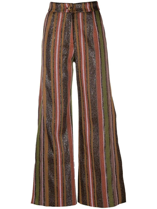 Benjamin Benmoyal Pantalon ample à rayures multicolore - LECLAIREUR