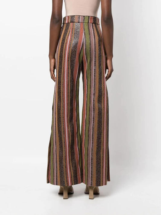 Benjamin Benmoyal Pantalon ample à rayures multicolore - LECLAIREUR