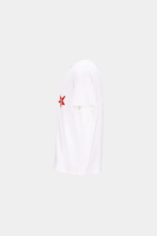 Bode "Star Pocket" T-shirt in white cotton