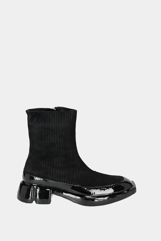Both "Gang" black bi-material leather ankle boots