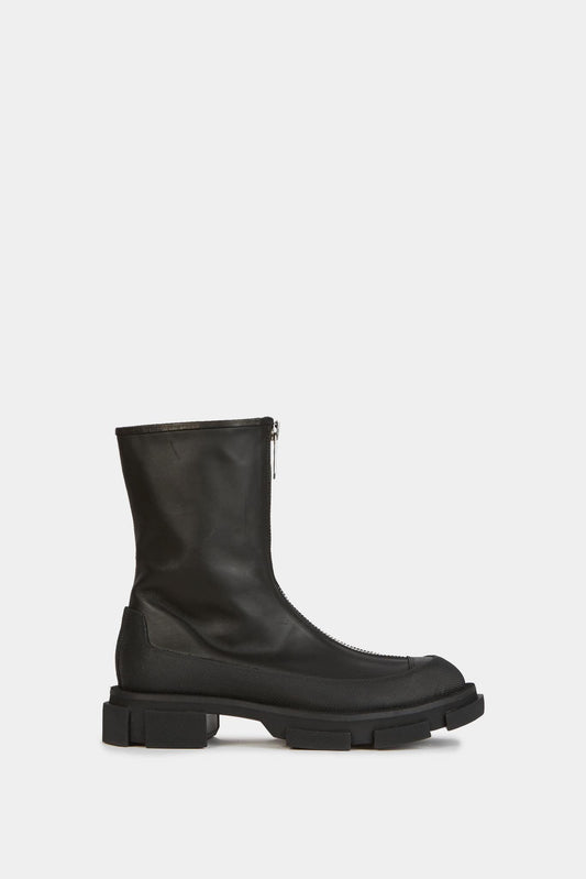 Black zipped ankle boots