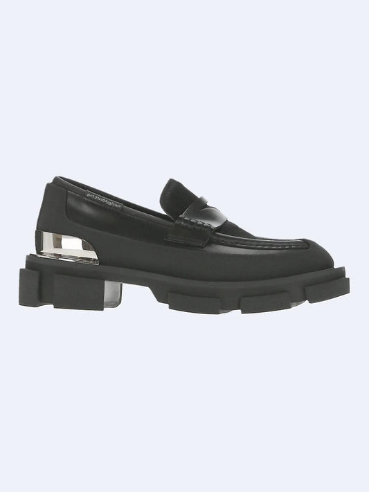 Both Black leather "Gao" loafers