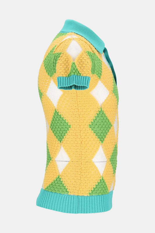 Botter Polo en maille à motif géométrique - LECLAIREUR
