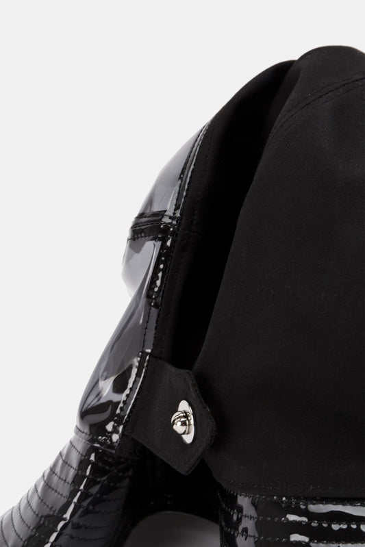 CA4LA Bob bi-matière en coton noir à boucle logo - LECLAIREUR