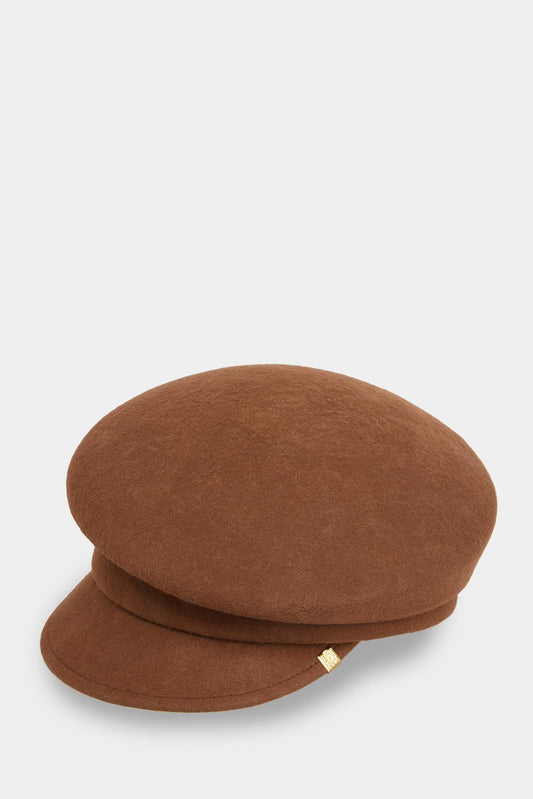 CA4LA Brown wool flat cap