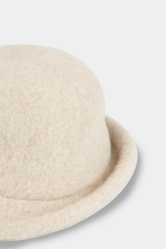 CA4LA Beige wool and alpaca hat