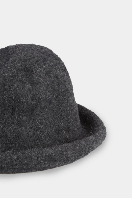 CA4LA Dark grey wool and alpaca bowler hat