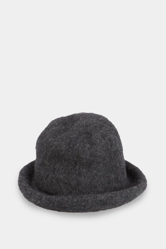 CA4LA Dark grey wool and alpaca bowler hat