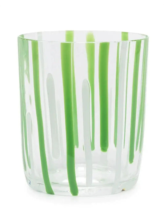 Carlo Moretti "Bora" green striped glass