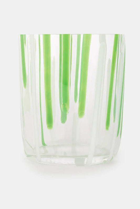 Carlo Moretti "Bora" green striped glass