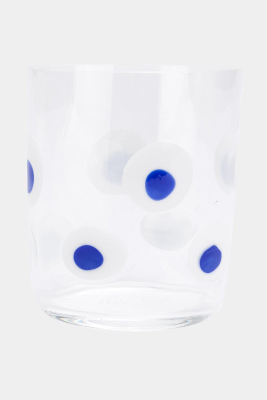 Carlo Moretti "Bora" white and blue crystal glass (Height: 10.5 cm)