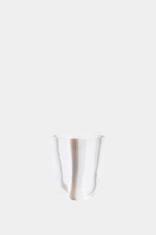 Carlo Moretti "Diversi" white and grey crystal glass (Height: 9 cm)