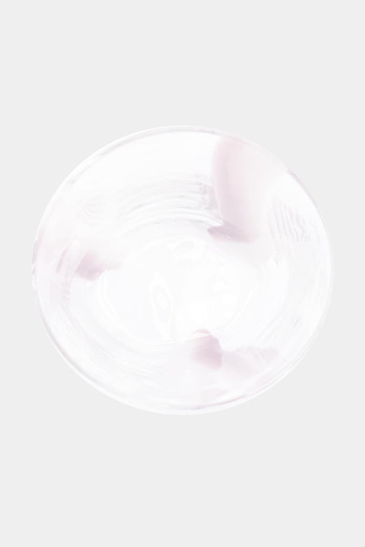 Carlo Moretti Verre en cristal blanc et rose "Bora" (Hauteur: 10.5 cm) - LECLAIREUR