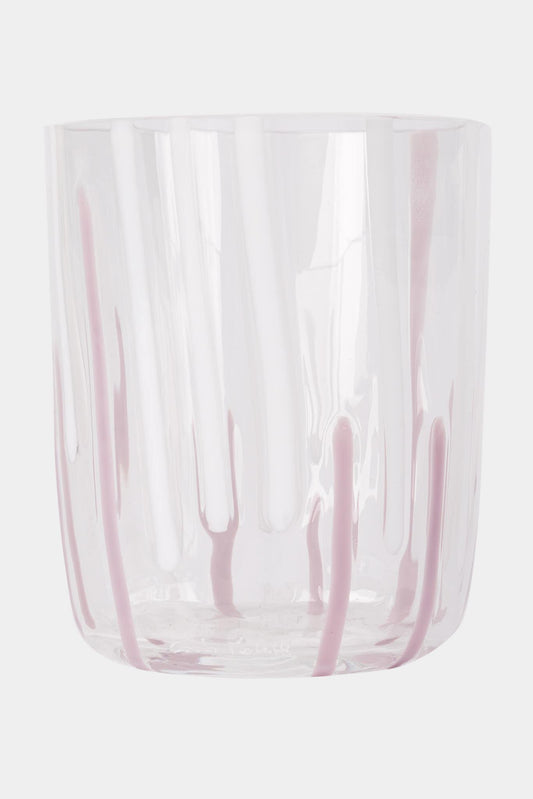 Carlo Moretti White and pink crystal glass (Height: 10.5 cm)
