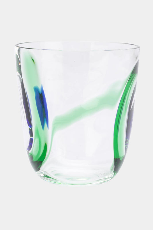 Carlo Moretti "Diversi" blue and green crystal glass (Height: 9 cm)