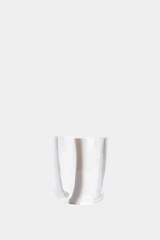 Carlo Moretti "Bora" grey and white crystal glass (Height: 10.5 cm)