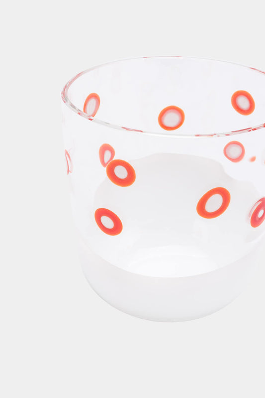 Carlo Moretti Verre en cristal orange et blanc "Diversi" - LECLAIREUR