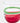 Carlo Moretti Verre en cristal rouge et vert "Diversi" (Hauteur: 9 cm) - 27600_TU - LECLAIREUR