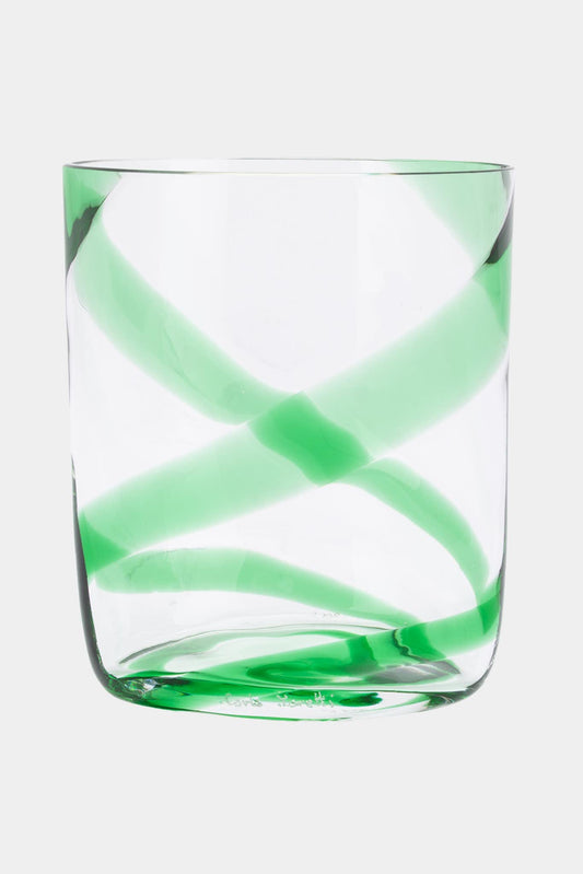 Carlo Moretti "Bora" green crystal glass (Height: 10.5 cm)