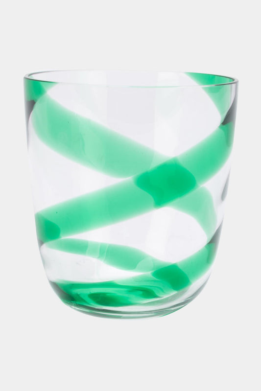 Carlo Moretti "Diversi" green crystal glass (Height: 9 cm)