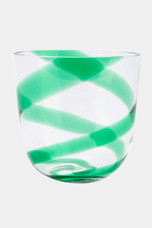 Carlo Moretti "Diversi" green crystal glass (Height: 9 cm)
