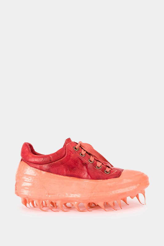 Carol Christian Poell Red leather low top sneakers