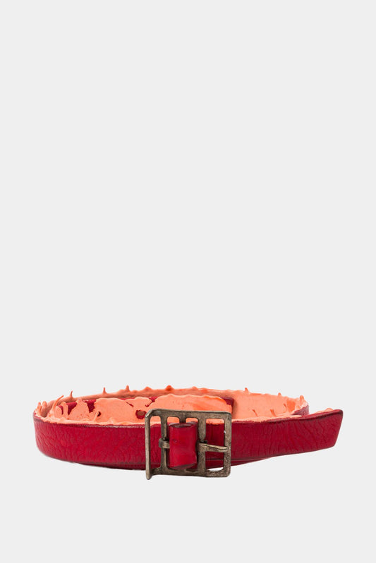 Carol Christian Poell Red Leather Belt