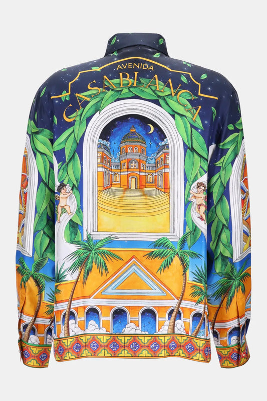 Casablanca Chemise en soie "MAISON D'ETE" - LECLAIREUR