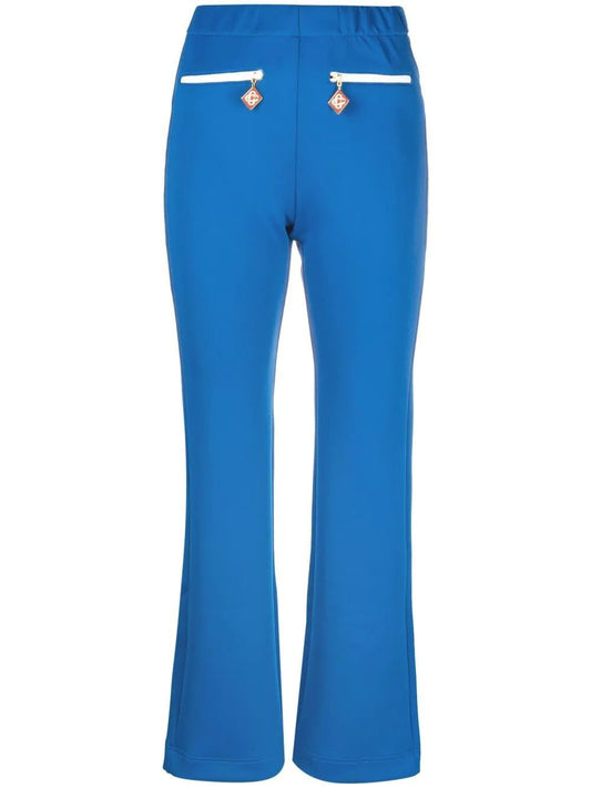 Casablanca Pantalon bleu à poches zippées - LECLAIREUR