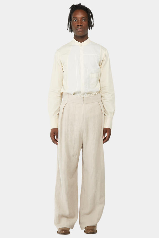 Cherevichkiotvichki Pantalon droit en lin beige - LECLAIREUR