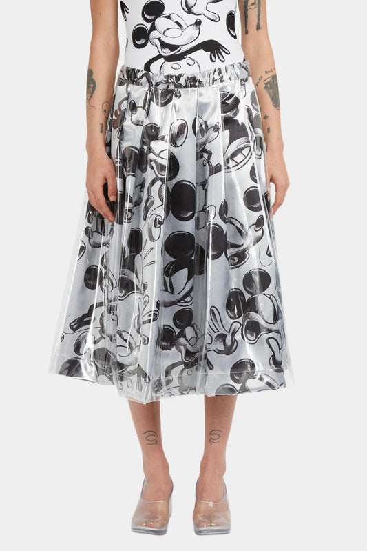 "Mickey Mouse" printed mid-length skirt
