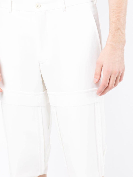 Comme Des Garçons Pantalon de costume blanc écourté - LECLAIREUR