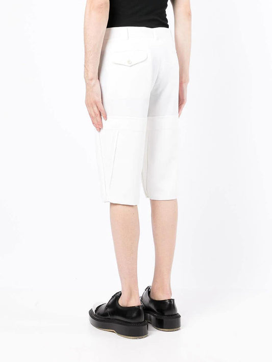 Comme Des Garçons Pantalon de costume blanc écourté - LECLAIREUR