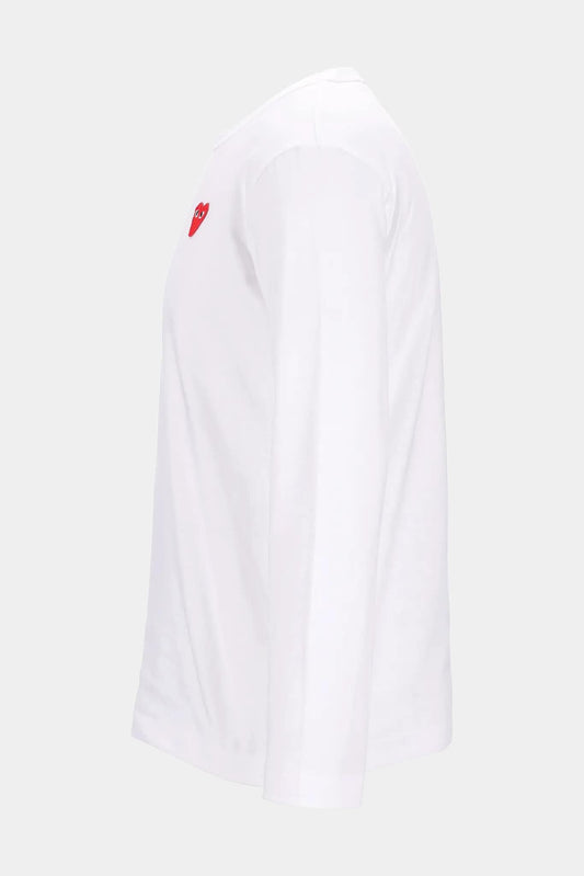 Comme Des Garçons Play white T-shirt "PLAY" with embroidered logo chest