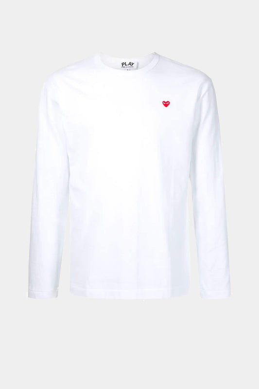 White cotton t-shirt with embroidered logo