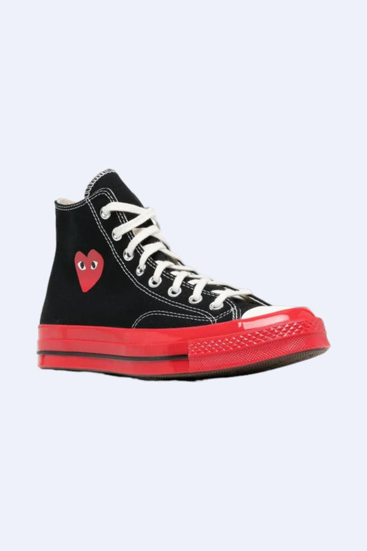 Comme Des Garçons Play x Converse "Chuck Taylor 70" black high top sneakers