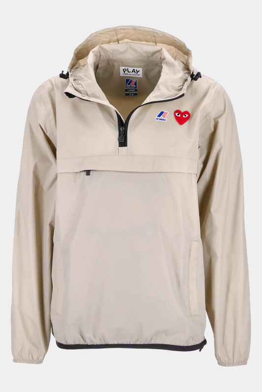 Comme Des Garçons Play x K-Way Hoodie beige