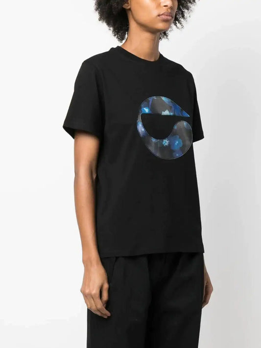 Coperni Black T-shirt "Holographic Logo