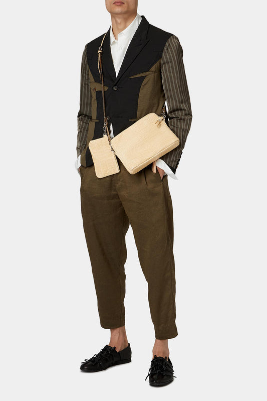 Cornelian Taurus Sac bandoulière en cuir de crocodile beige - LECLAIREUR