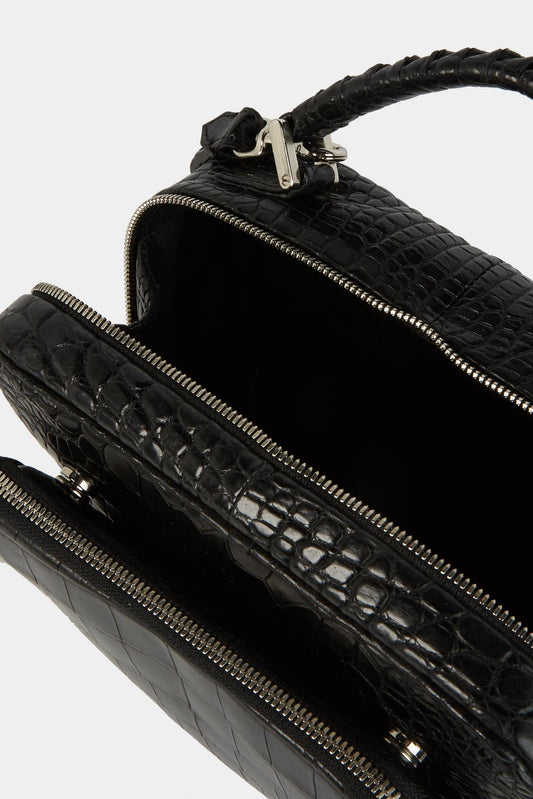 Cornelian Taurus Sac en cuir de crocodile noir - LECLAIREUR