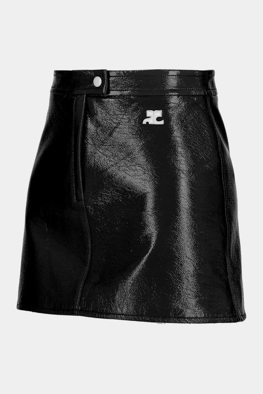 Courrèges "Vinyle" black miniskirt