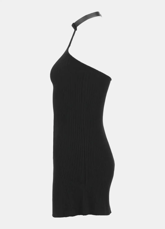 Courrèges Short dress with black "choker" collar