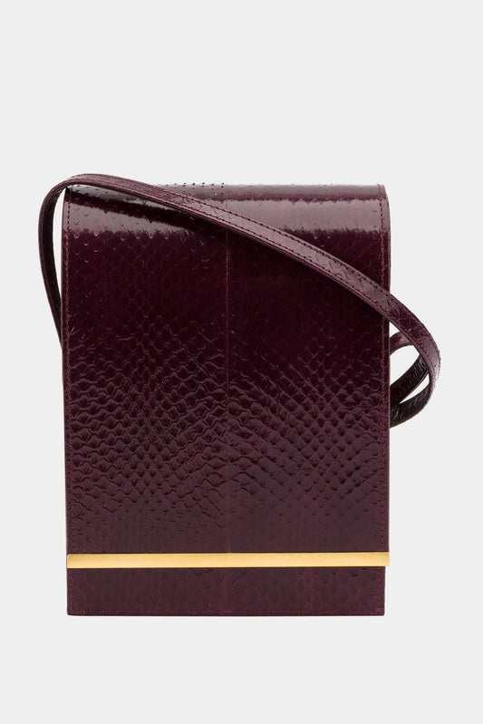 Diamondogs Burgundy Snake Leather Bag